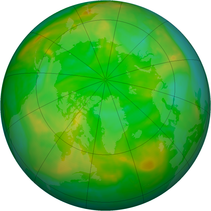 Arctic ozone map for 04 July 2015